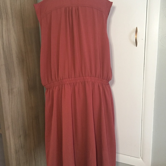 Burnt Red Waist Clasp Sleeveless Button Dress 3X - Picture 5 of 8